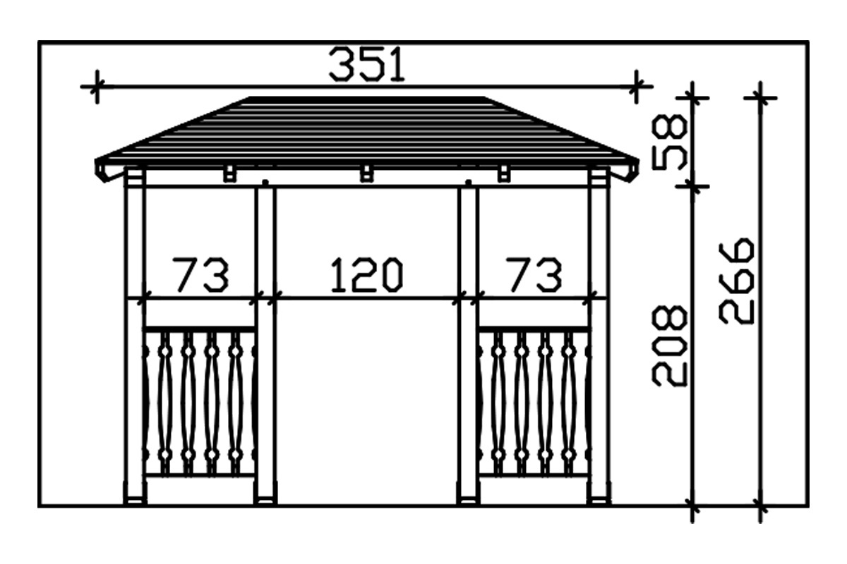 Vordach Wismar 6 Walmdach bei leitermann.de günstig kaufen Vordach Wismar 6 Walmdach