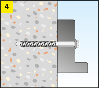 Betonschraube Sechskantkopf galvanisch verzinkt bei leitermann.de günstig kaufen Betonschraube Sechskantkopf galvanisch verzinkt