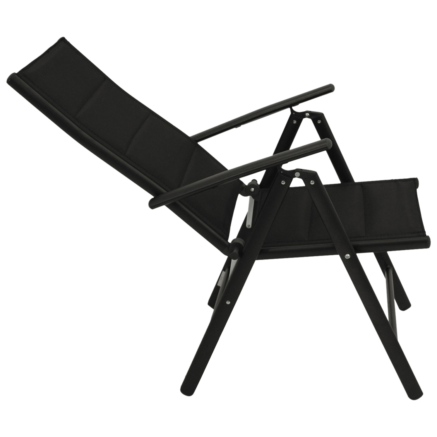 Klappsessel, Aluminium/Textil gepolstert, 4-er Set