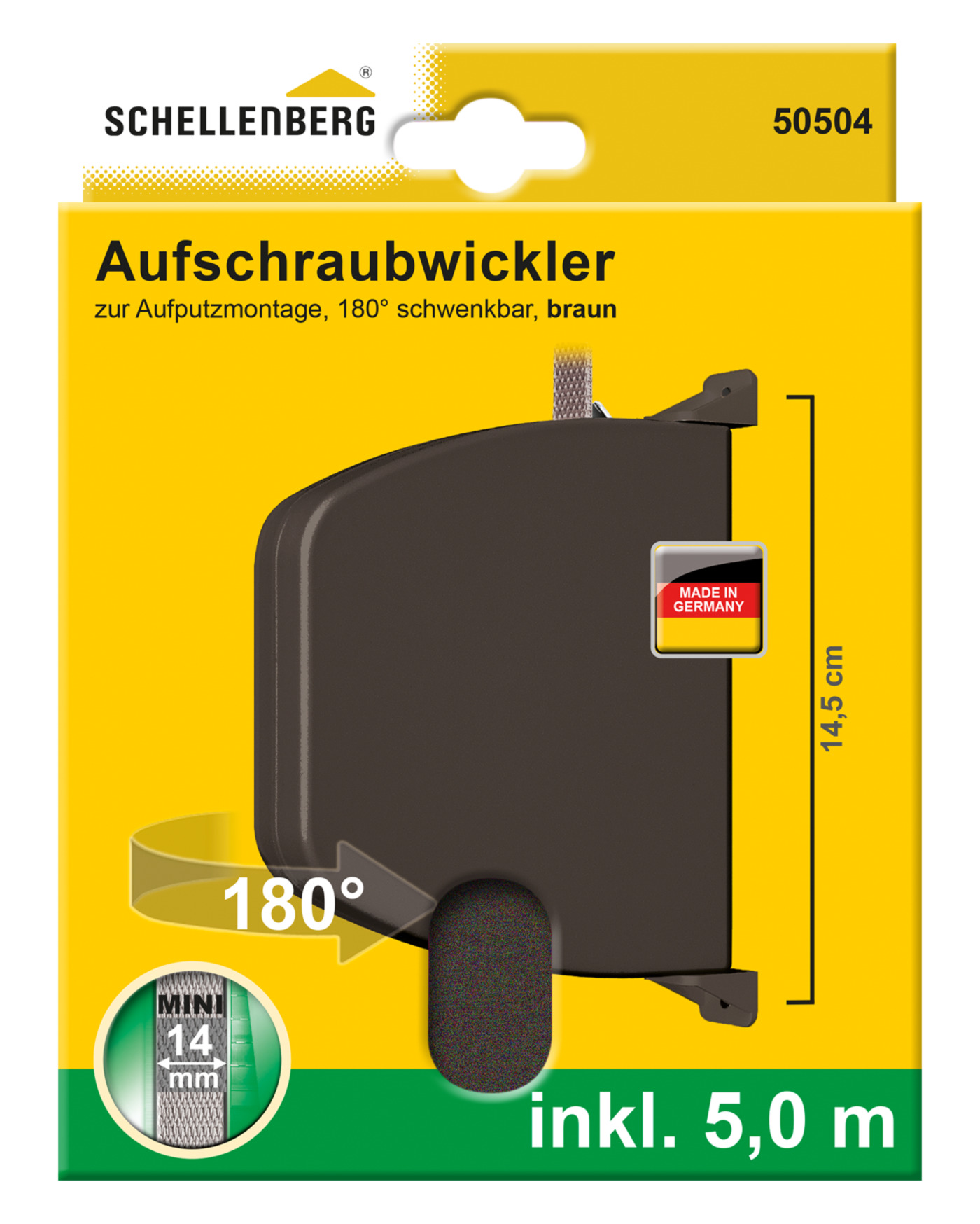 Aufschraubwickler mit Rolladengurt, schwenkbar bei leitermann.de günstig kaufen Aufschraubwickler mit Rolladengurt, schwenkbar