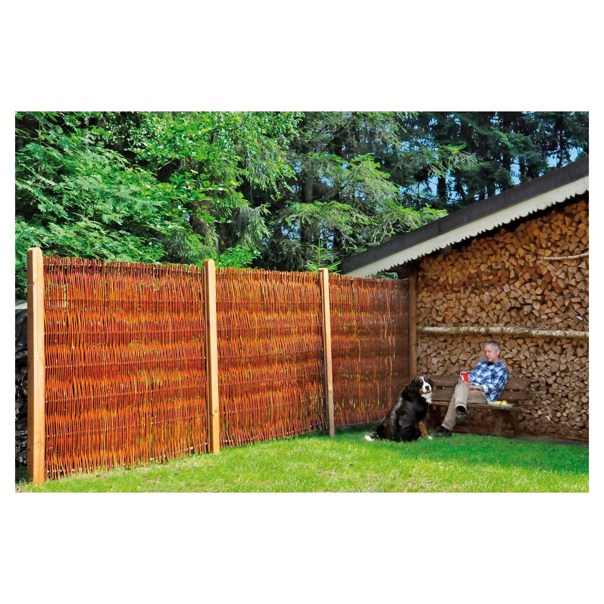 FUEGO Weidengeflechtzaun m.seitl. Rahmen
