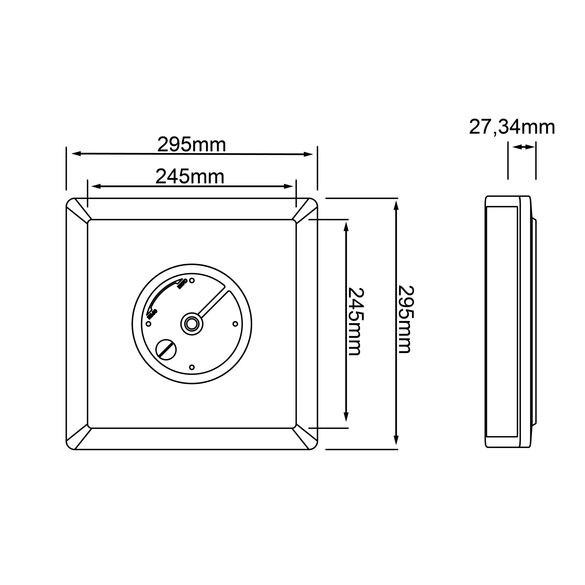 LED Deckenleuchte Saltery eckig
