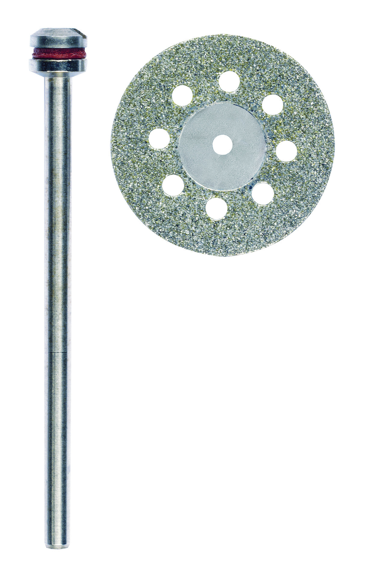 Diamantierte Trennscheibe  20 mm, mit Kühllöchern u.1 Träger