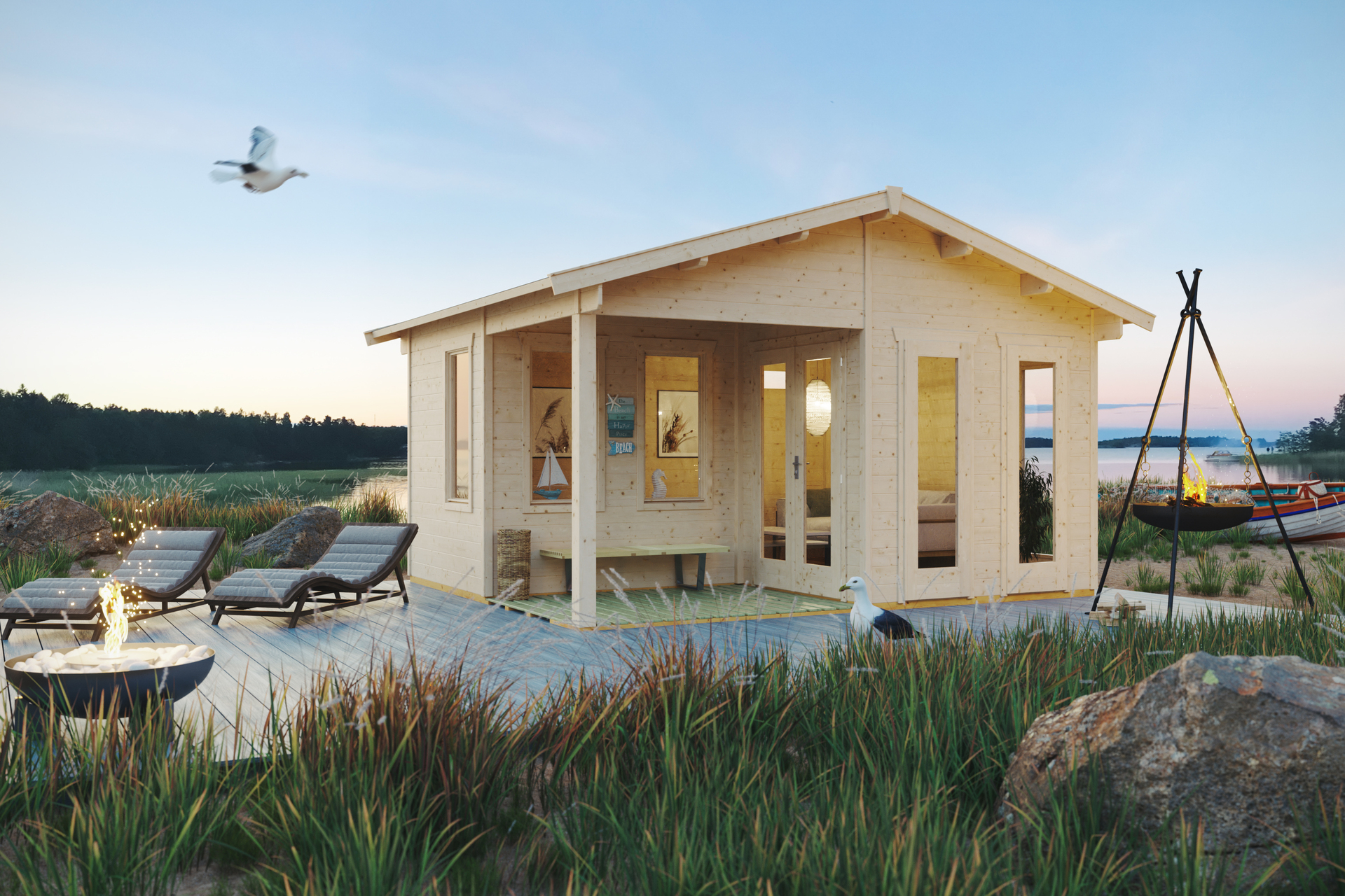 Gartenhaus Utrecht, 460 x 380cm bei leitermann.de günstig kaufen Gartenhaus Utrecht, 460 x 380cm