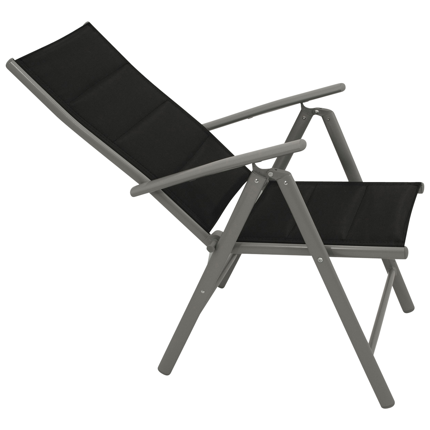 Klappsessel, Aluminium/Textil gepolstert, 4-er Set