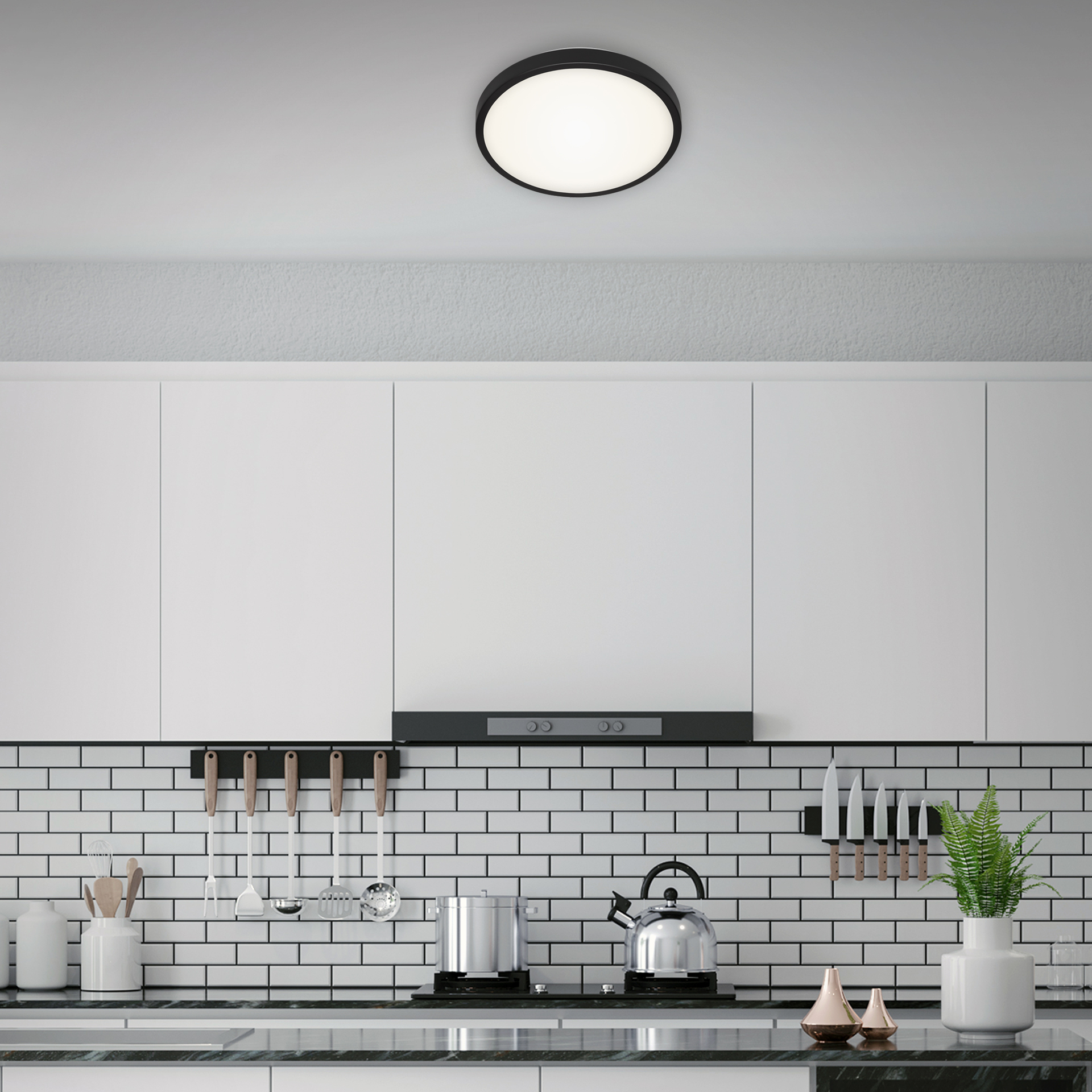 LED Deckenleuchte 1-flammig, schwarz