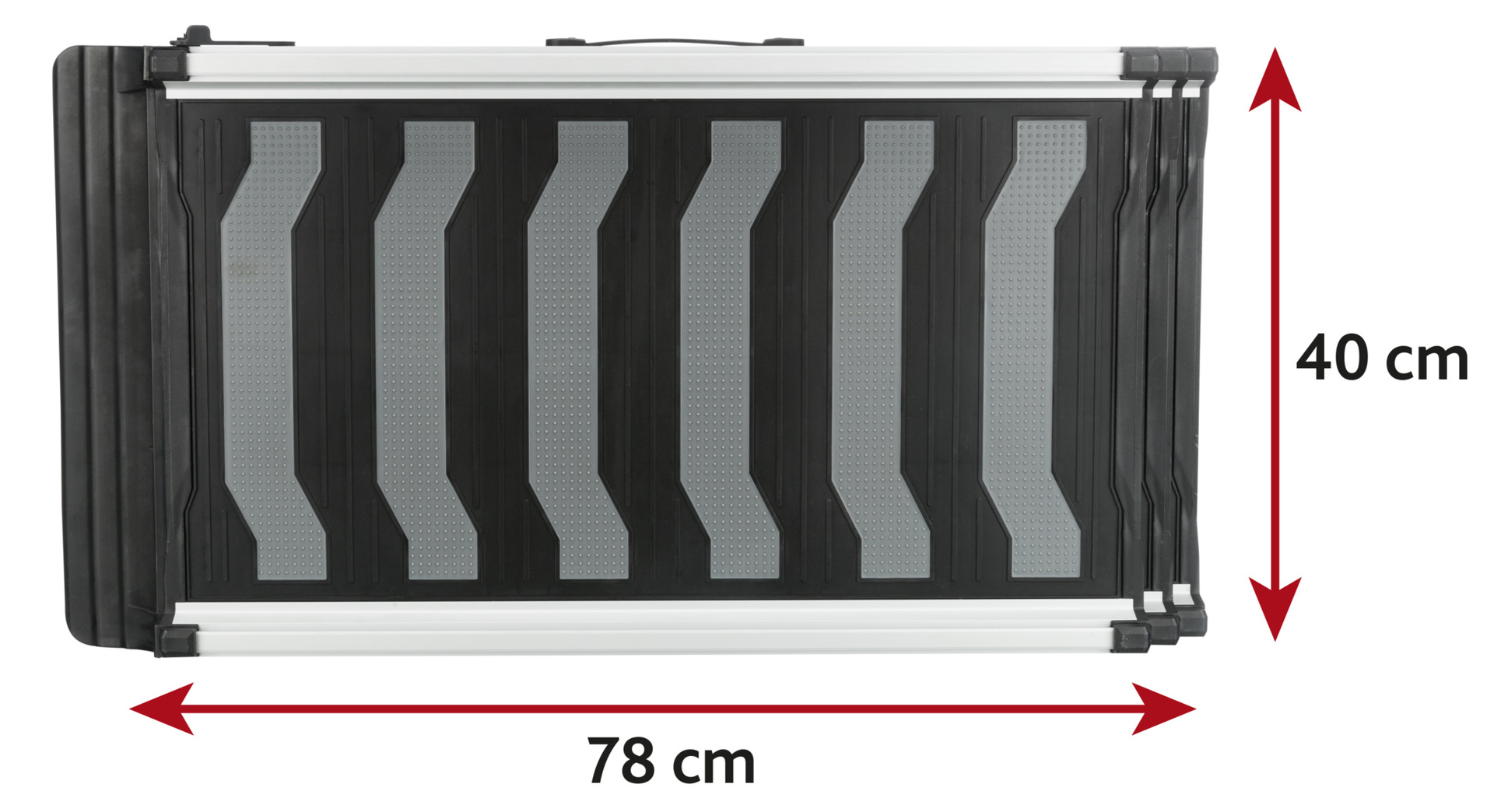 3-fach Teleskop-Rampe, Aluminium/TPR