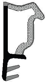 Flügelfalzdichtung D3630Weiß