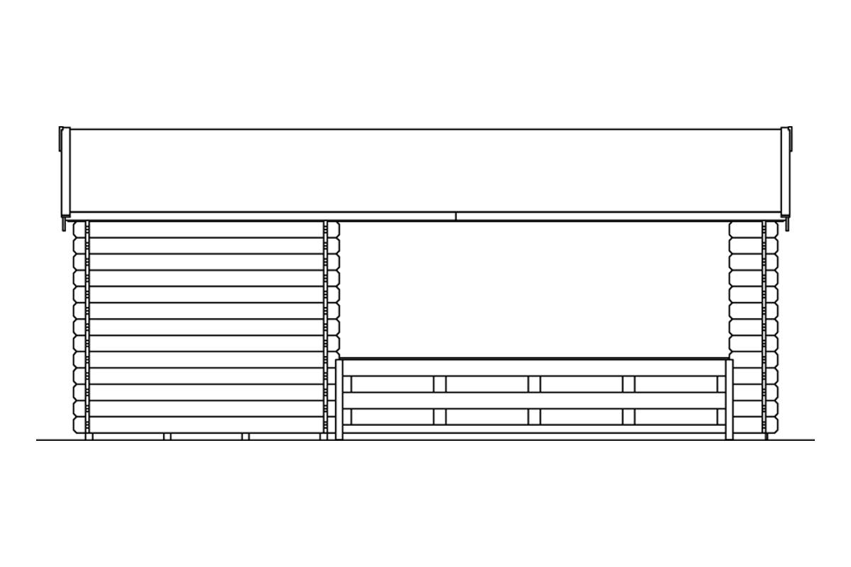 Gartenhaus Alicante mit Abstellraum natur