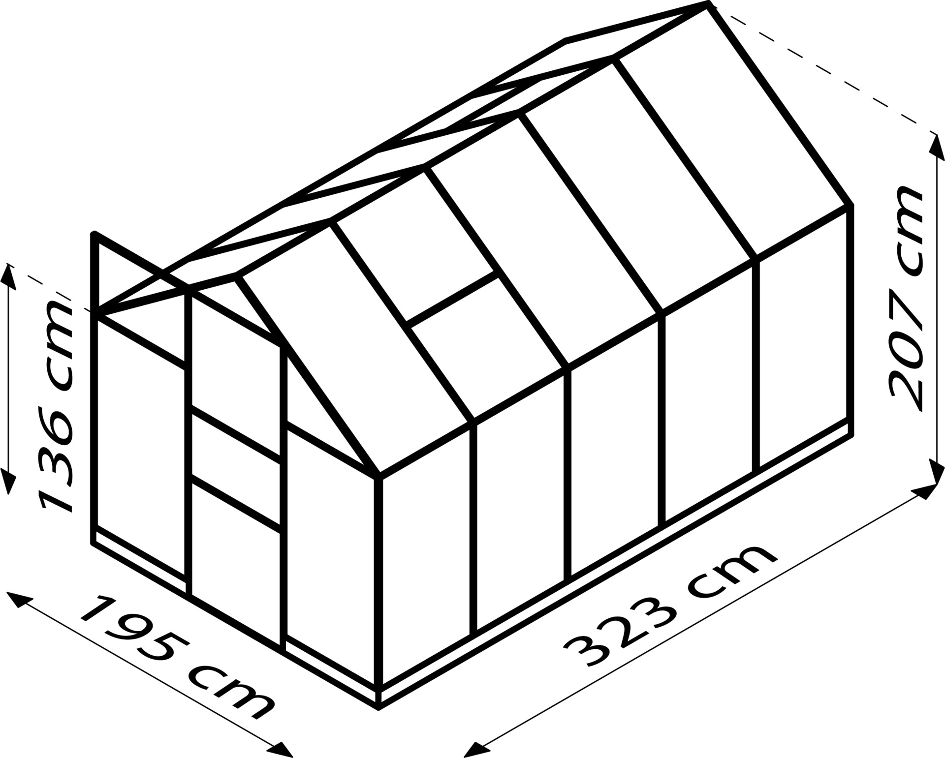 Gewächshaus Eris 6200, ESG3mm bei leitermann.de günstig kaufen Gewächshaus Eris 6200, ESG3mm