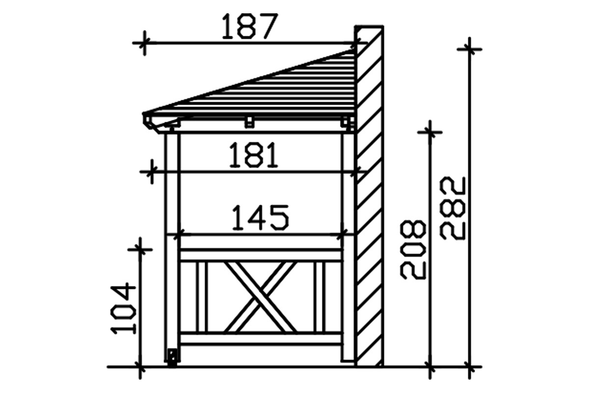Vordach Wismar 7 Walmdach