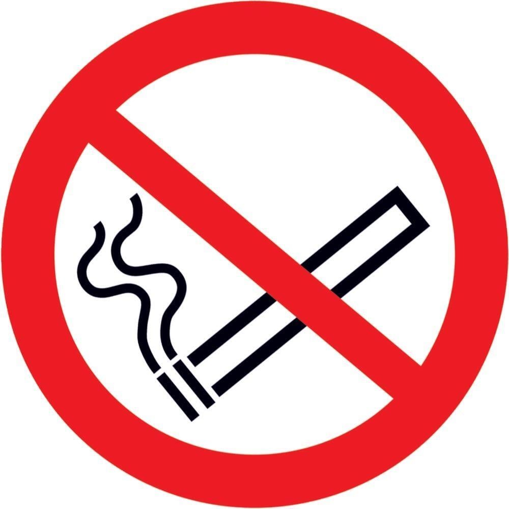 Rauchen verboten Aluminium geprägt