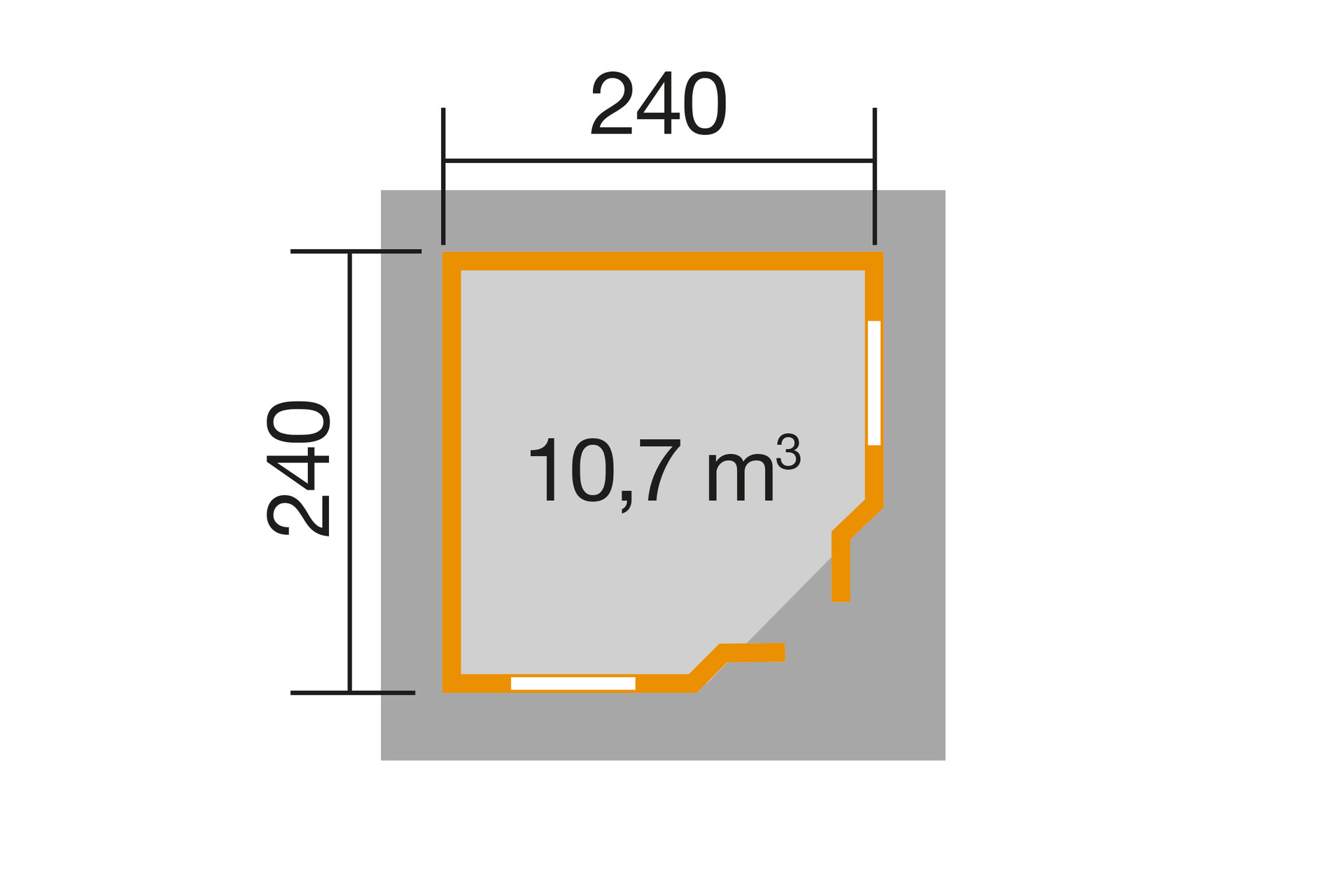 5-Eck Gartenhaus 408