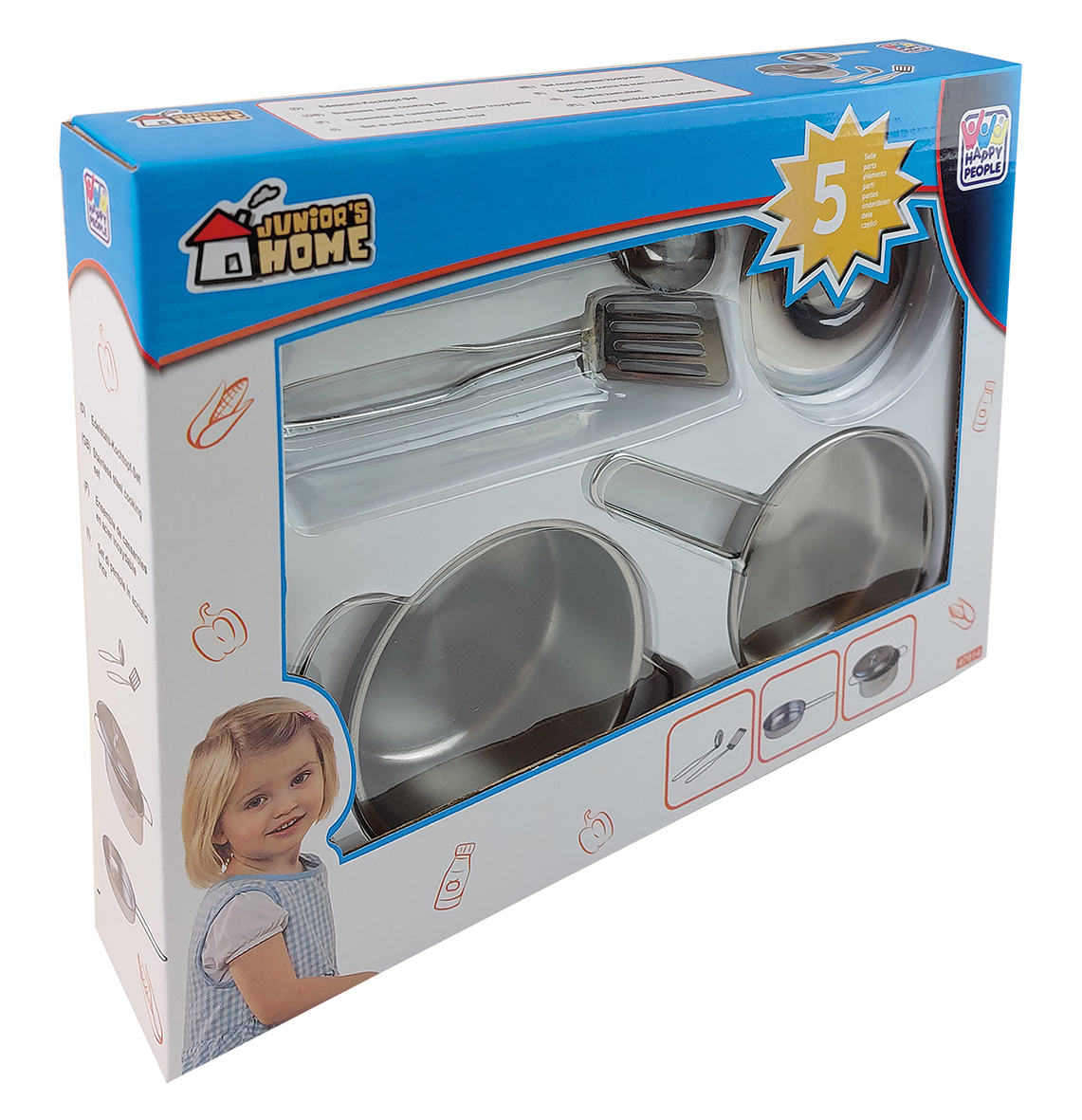 Edelstahl Kinder Koch-Spielset 6-teilig