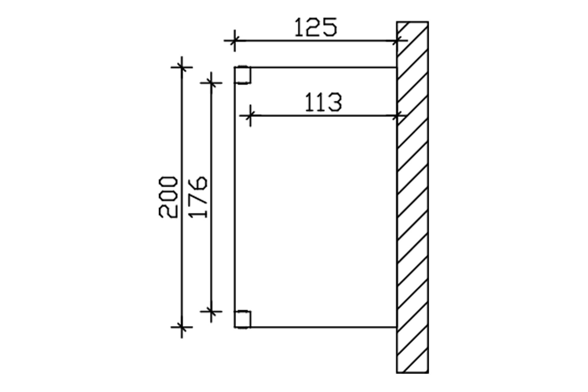 Vordach Fehmarn, 200 x 125cm