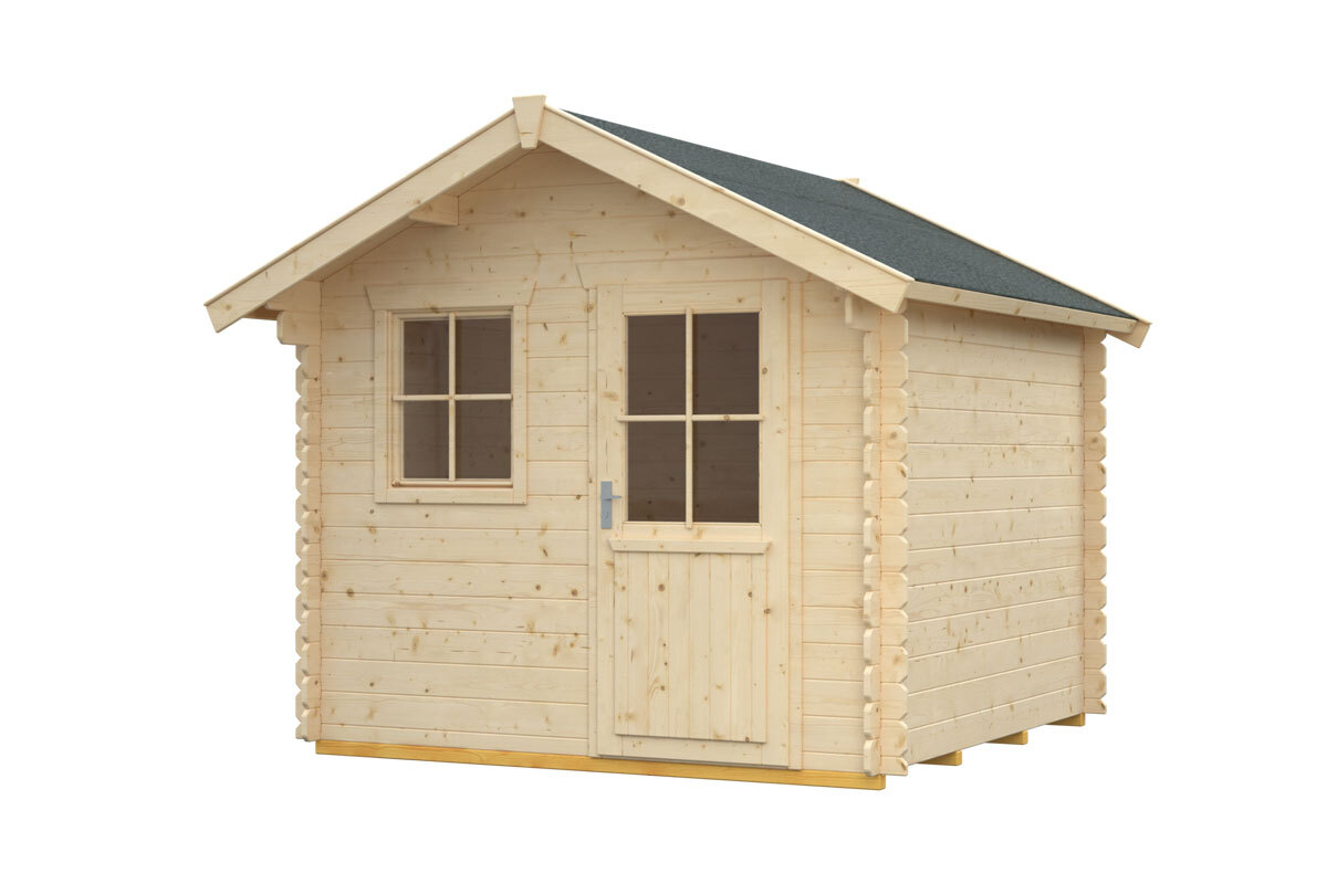 Gartenhaus Porto mit Vordach natur