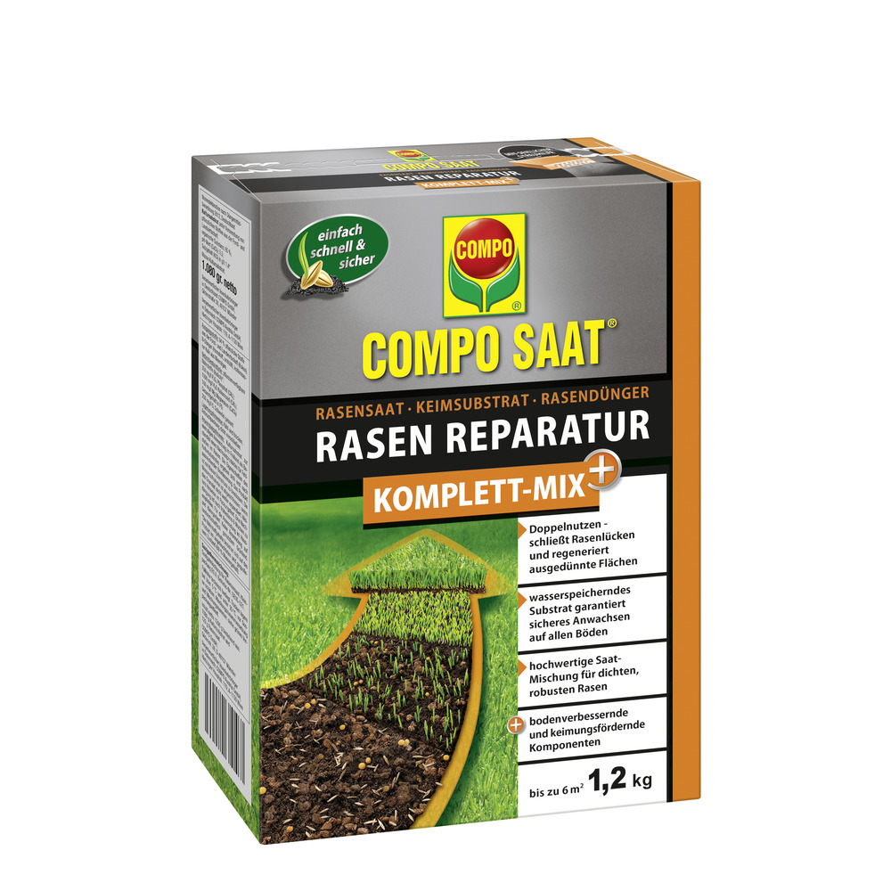 Compo Rasen Reparatur Komplett-Mix 1,2 kg
