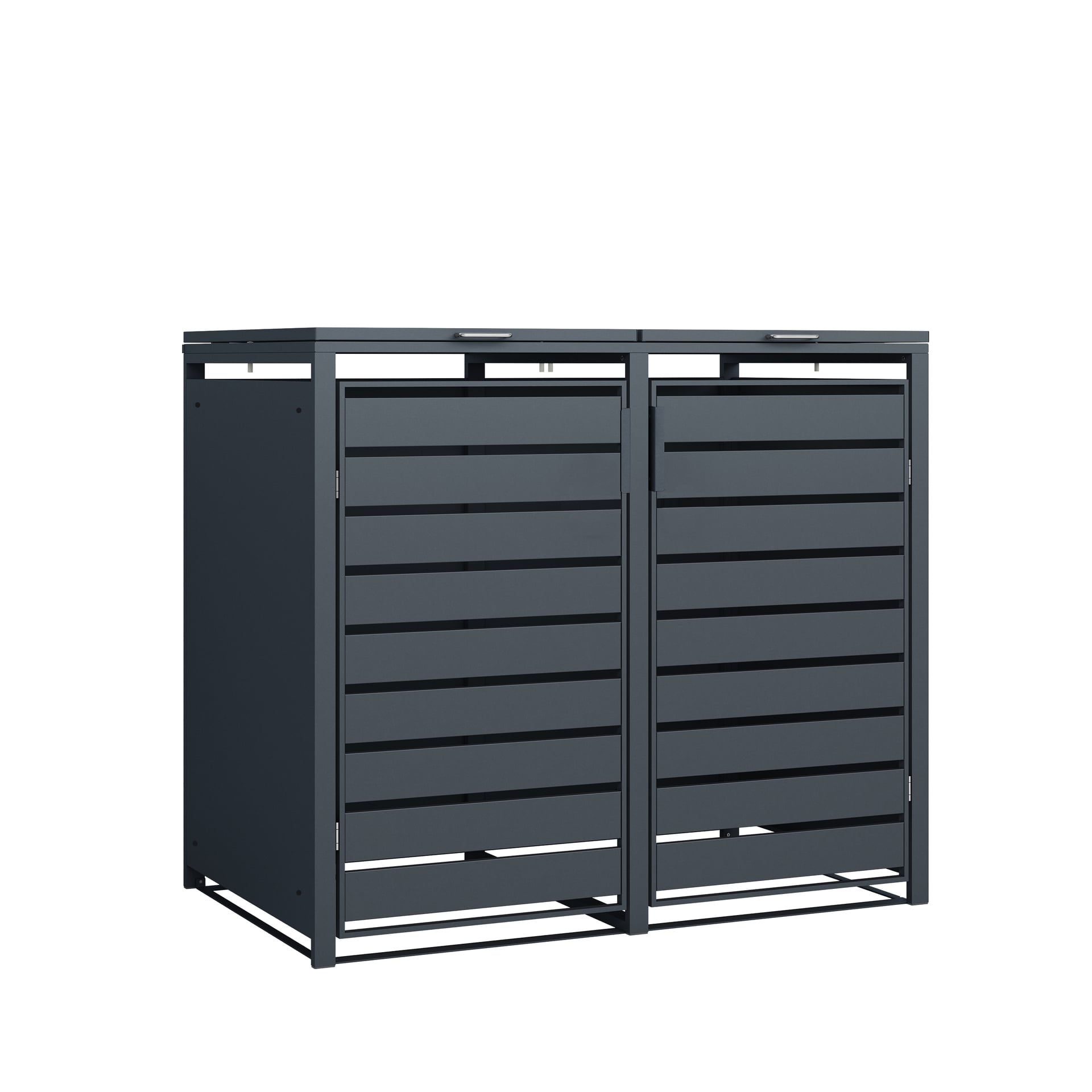 Mülltonnenbox mit Deckel, Anthrazit