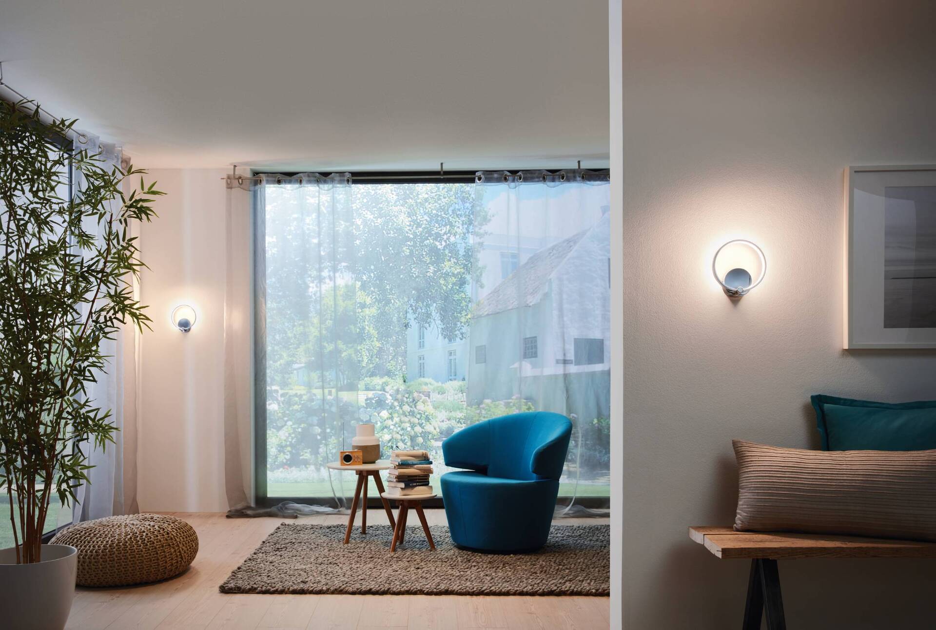 LED-Wandleuchte Lasana Chrom/Weiss