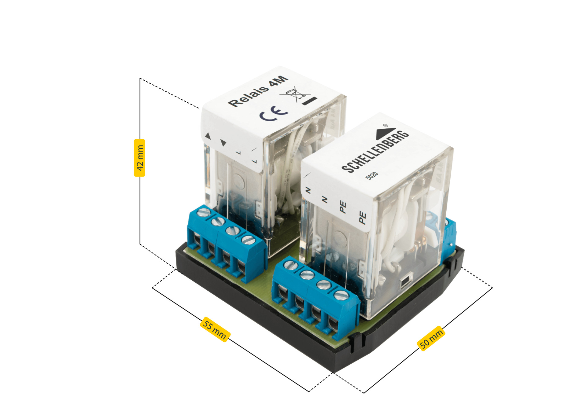 Rolladen-Relais, zentral, 4-fach