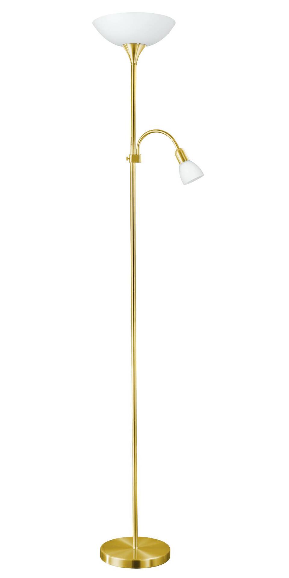 Eglo Stehlampe mit Leselampe UP 2 - Ausführung: Messing - Leitermann |  LEITERMANN