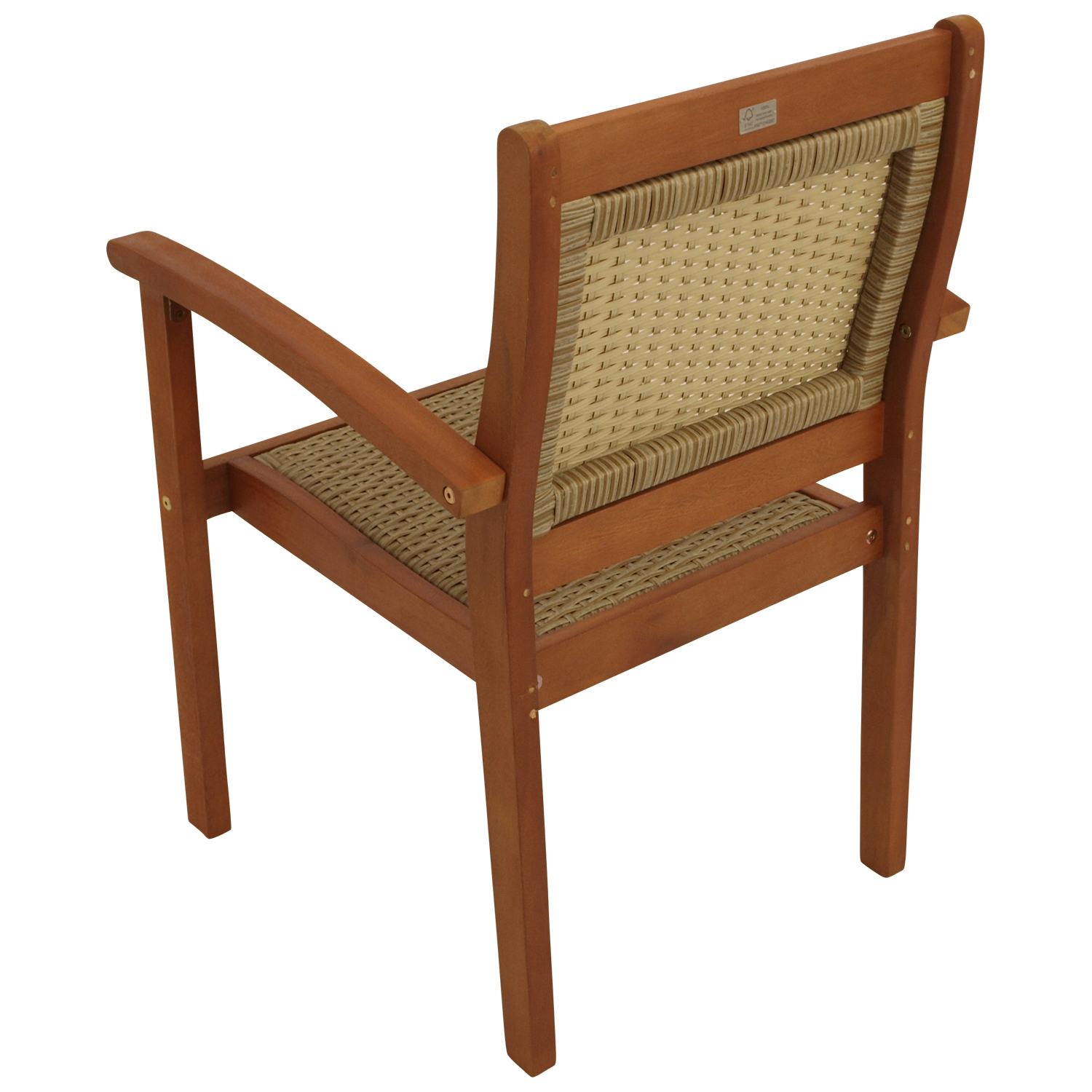 Stapelsessel Eukalyptus/Polyrattan, naturgrau bei leitermann.de günstig kaufen Stapelsessel Eukalyptus/Polyrattan, naturgrau