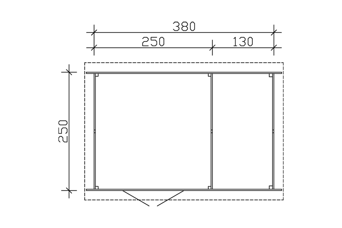Gartenhaus Venlo 2, 380x250cm