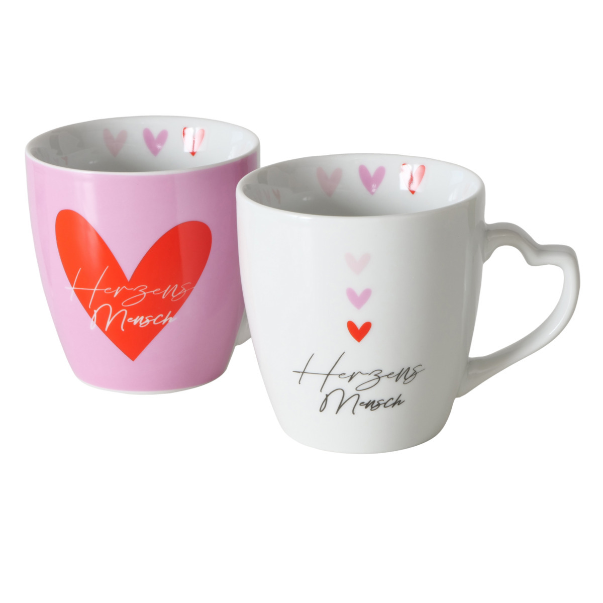 Jumbobecher Herzensmensch, 2-fach sortiert