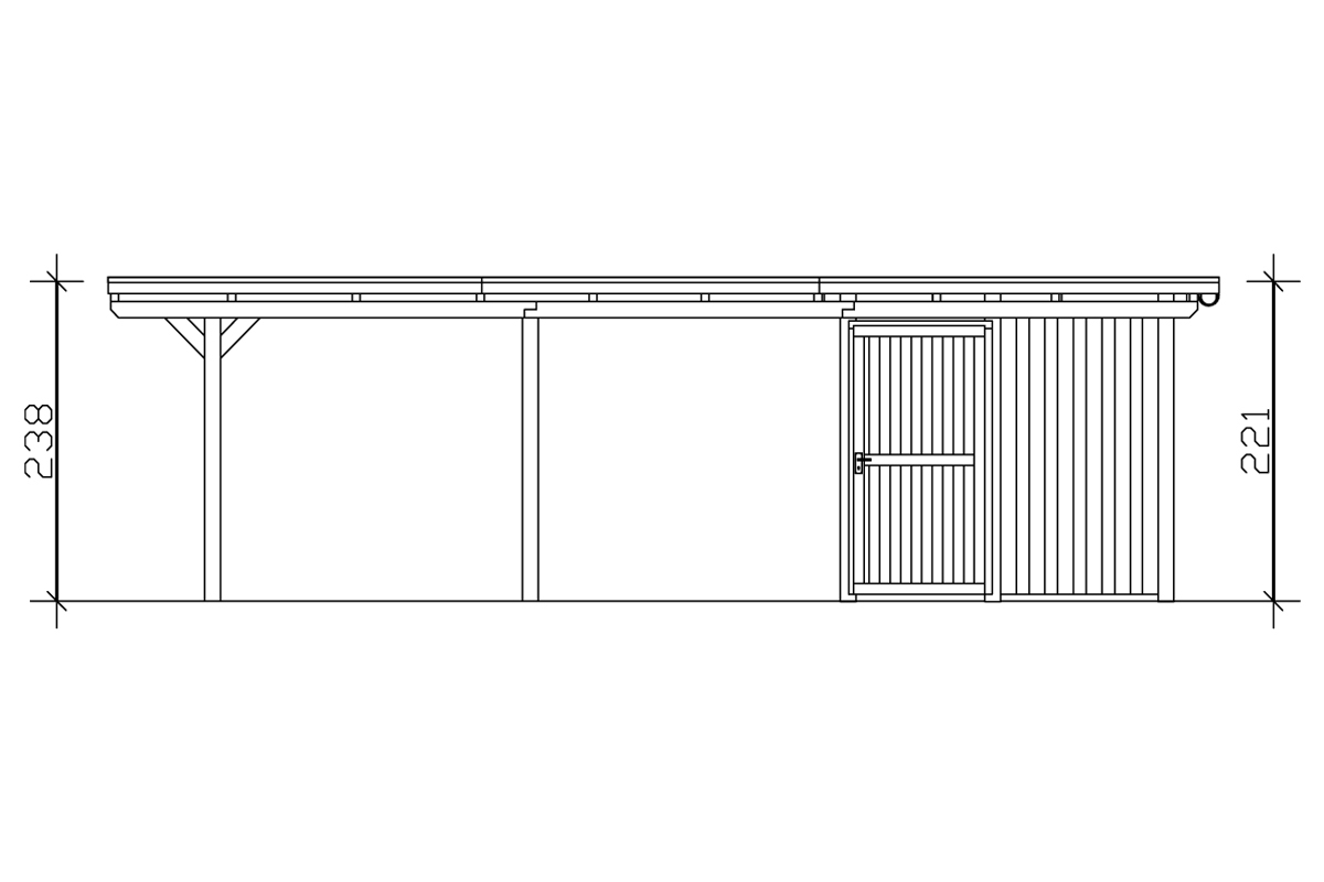 Carport Emsland m. Abstellraum bei leitermann.de günstig kaufen Carport Emsland m. Abstellraum