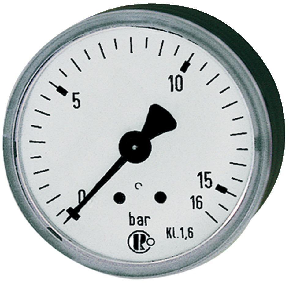 Manometer rückseitig zentrisch 63mm 0-10bar G1/4