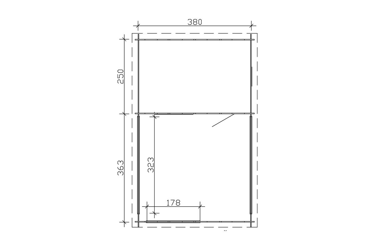 Gartenhaus Alicante mit Abstellraum natur