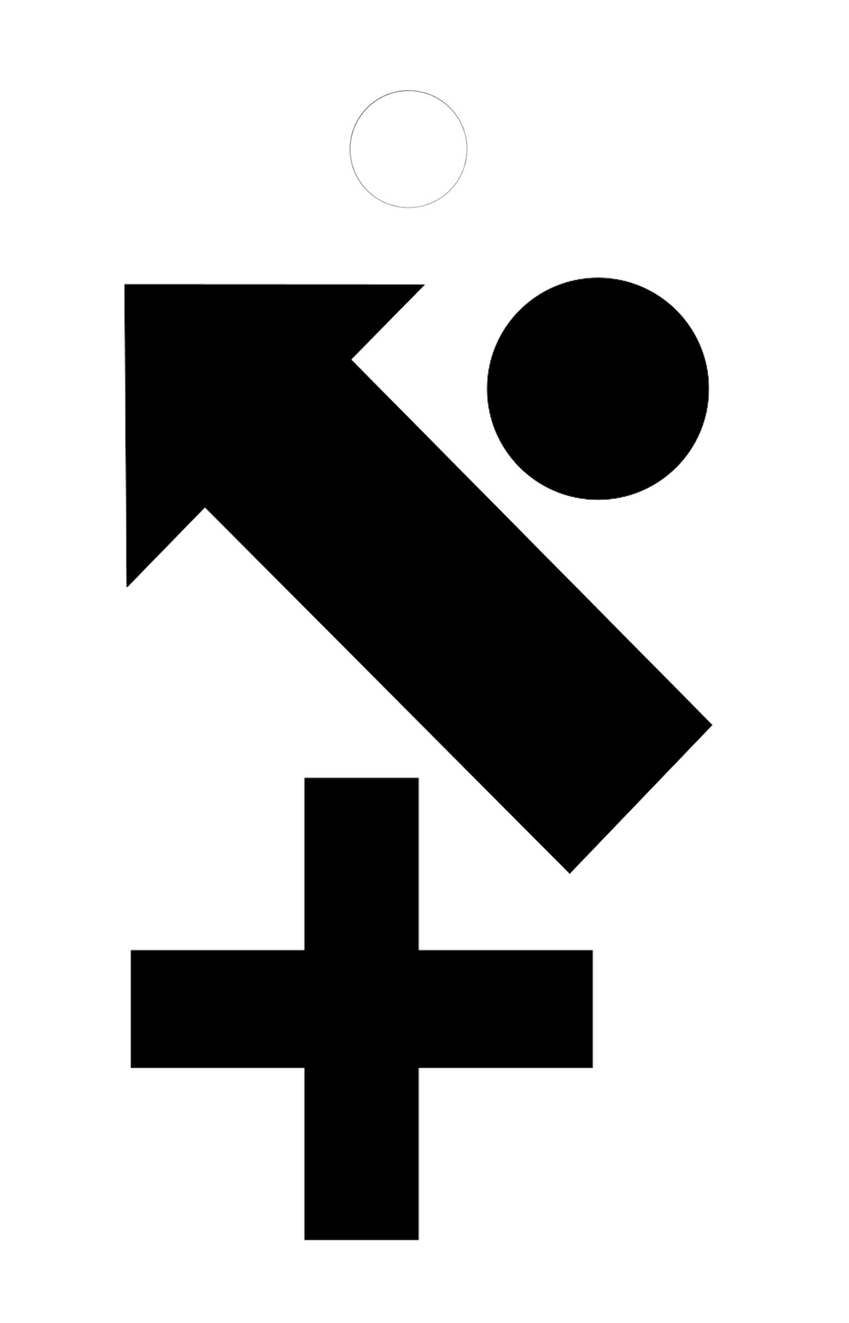 Klebesymbol 35mm schwarz