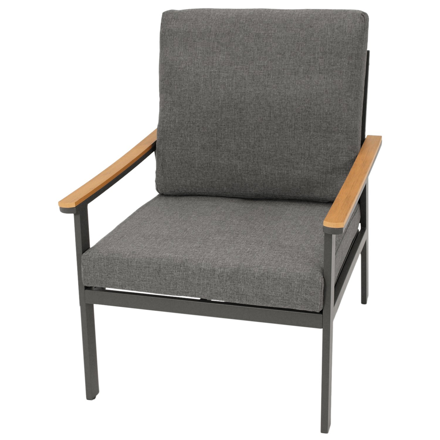 Loungeset 4-teilig, Aluminium + Kunstholz