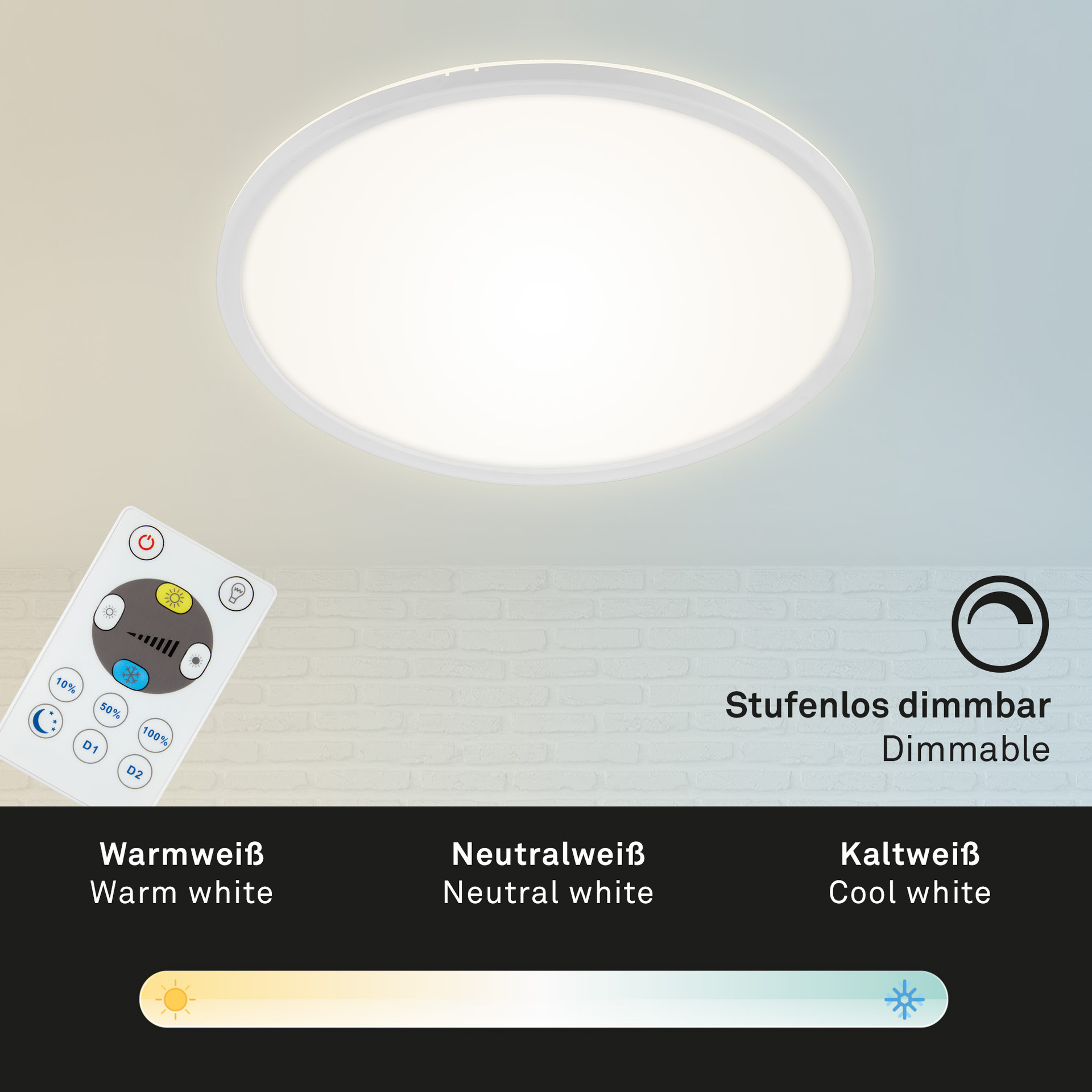 SLIM LED CCT Panel ultraflach, weiß bei leitermann.de günstig kaufen SLIM LED CCT Panel ultraflach, weiß