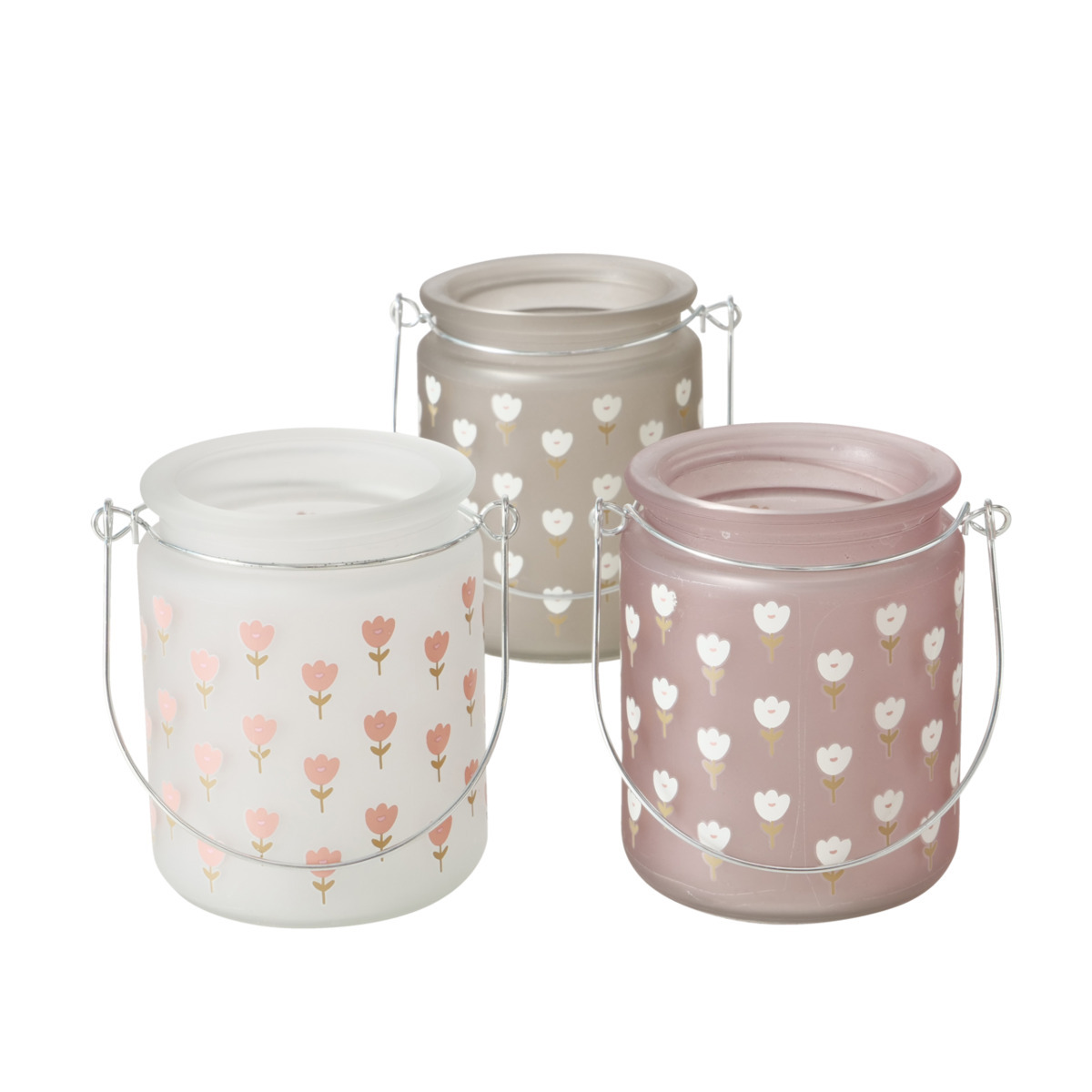 Windlicht Gardenlove, 3-fach sortiert