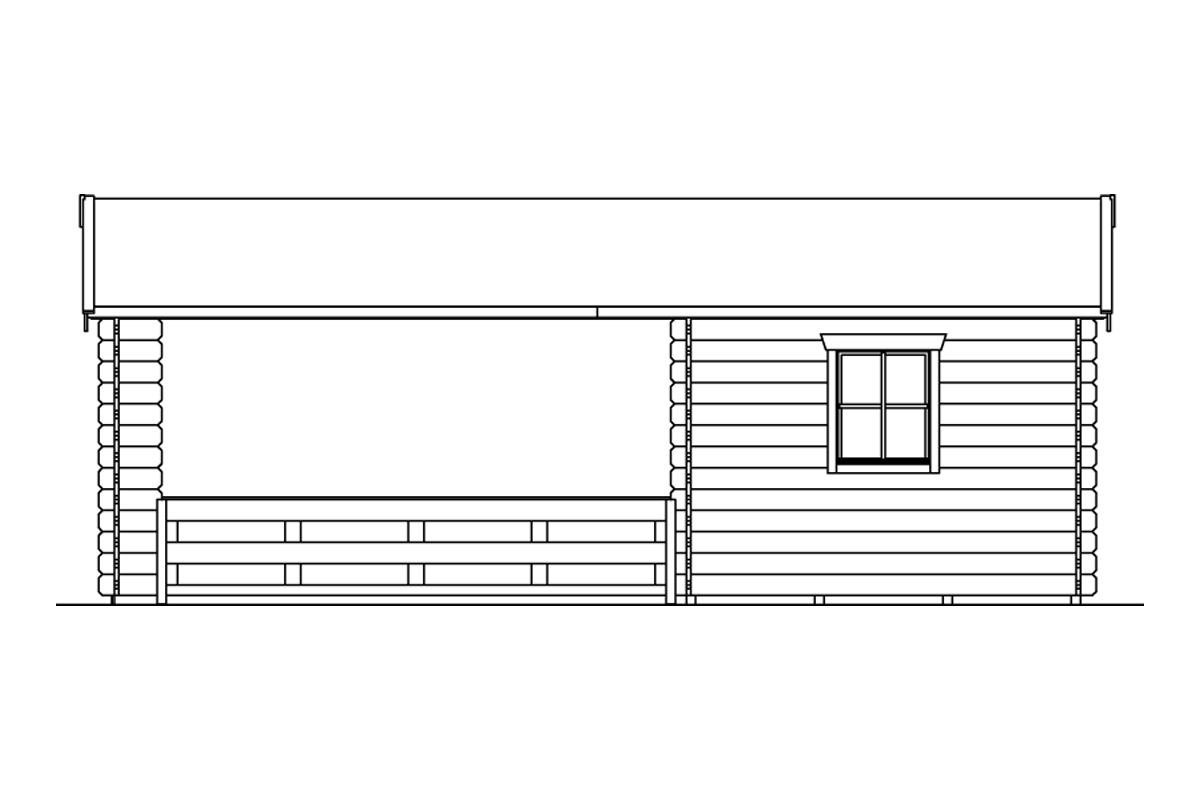 Gartenhaus Alicante mit Abstellraum natur