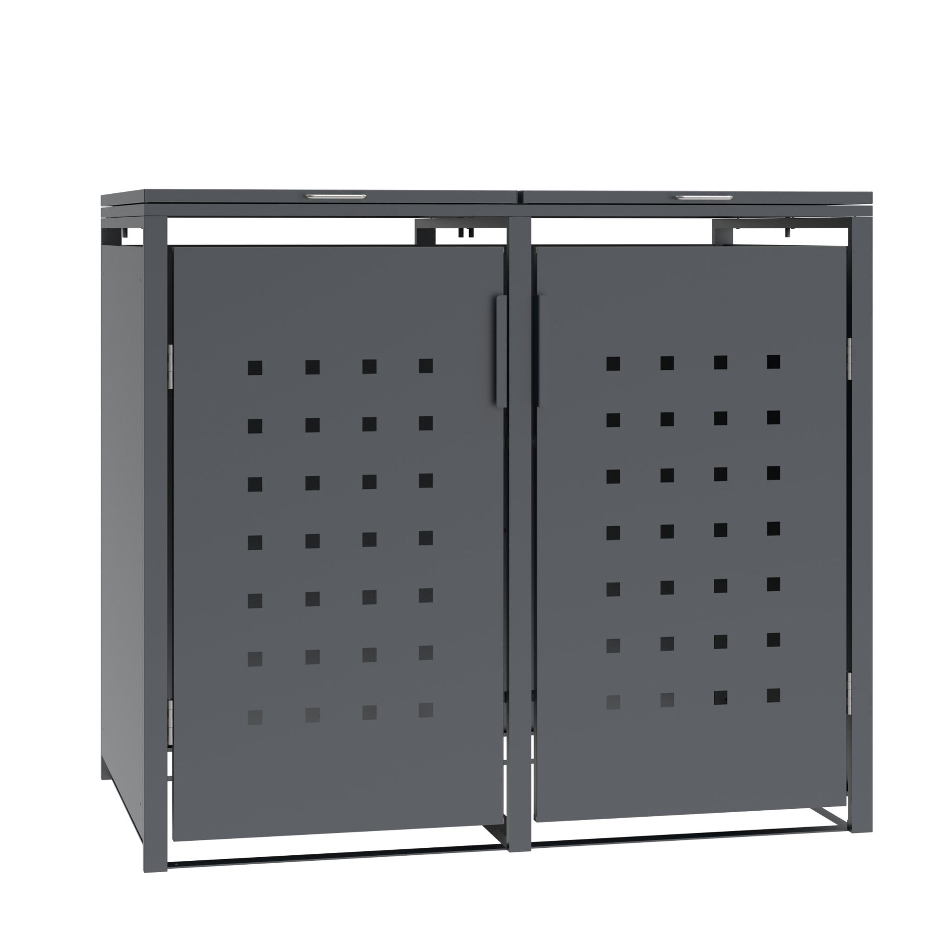 Mülltonnenbox Front Karomuster