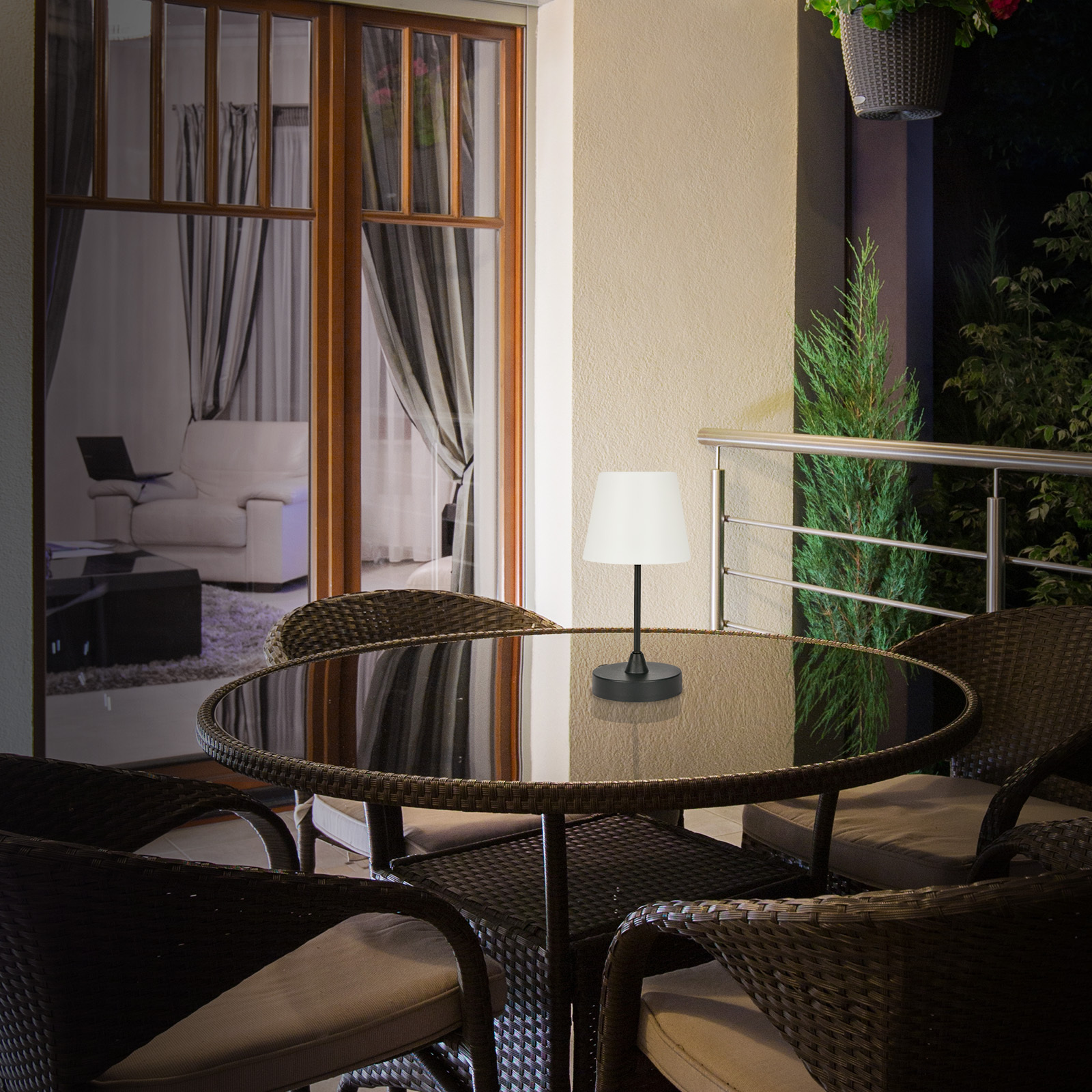 Plug&Play LED Tischleuchte Outdoor