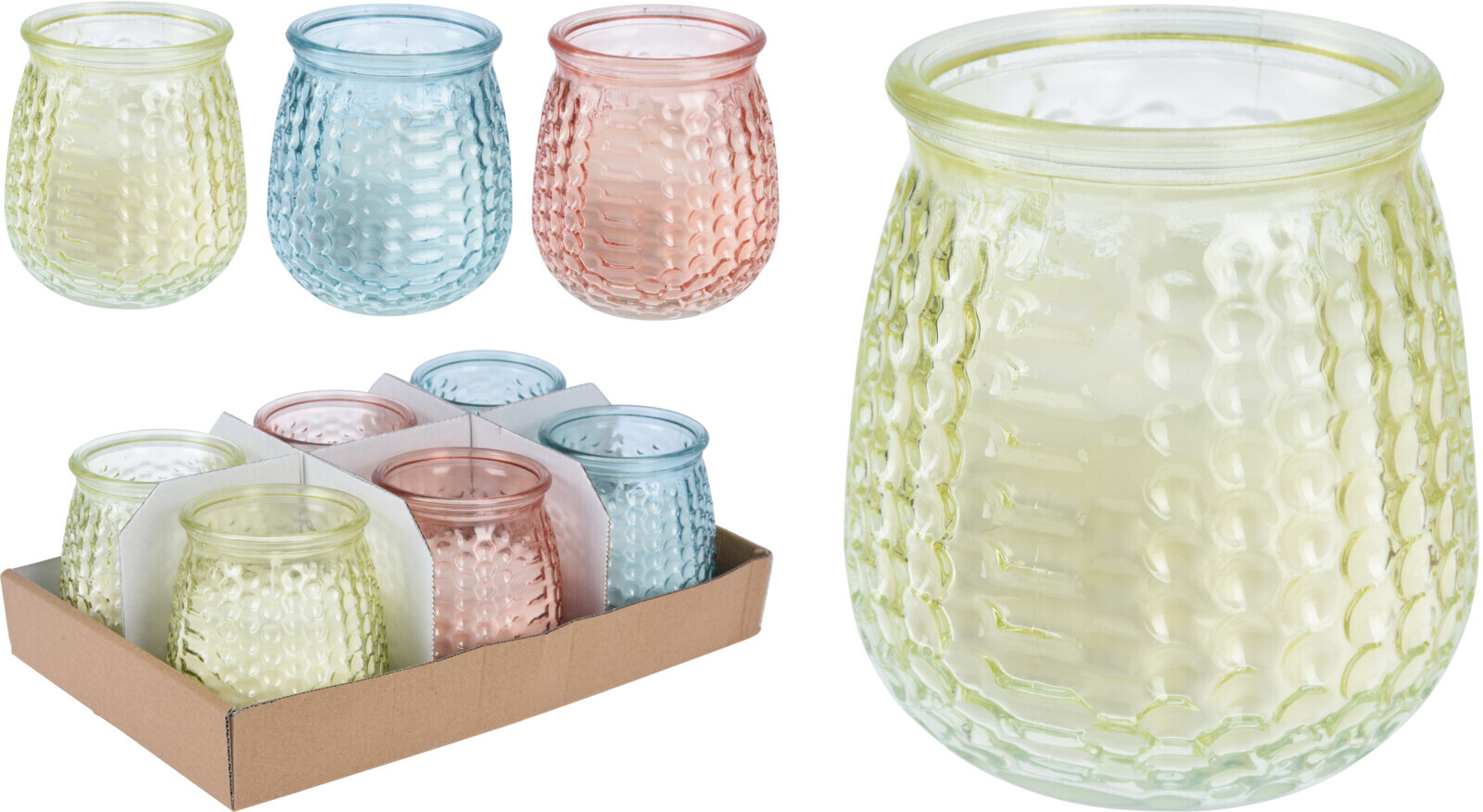 Citronella-Kerze im Glas, farbig sortiert bei leitermann.de günstig kaufen Citronella-Kerze im Glas, farbig sortiert