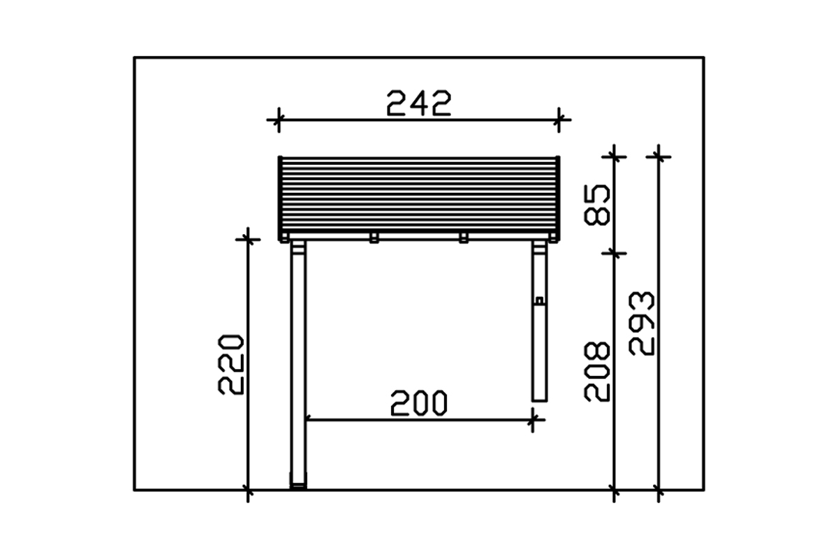 Vordach Paderborn 3 Pultdach bei leitermann.de günstig kaufen Vordach Paderborn 3 Pultdach