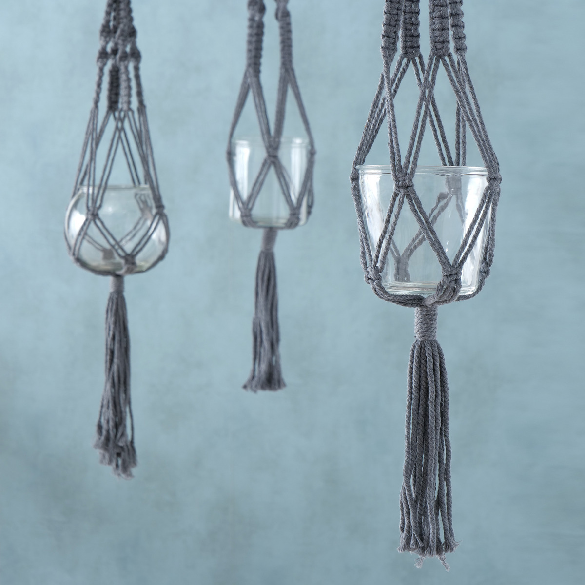 Pflanztopf Makramee, 3-fach sortiert bei leitermann.de günstig kaufen Pflanztopf Makramee, 3-fach sortiert