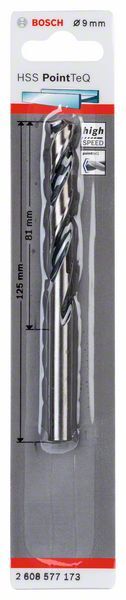 HSS-Spiralbohrer PointTeQ 9,0 mm. Für Bohrmaschinen