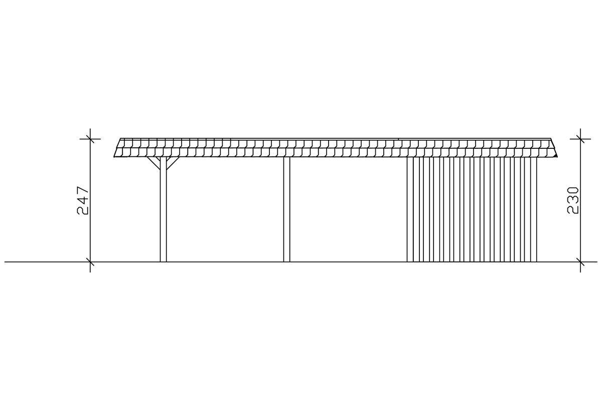 Carport Wendland mit Abstellraum