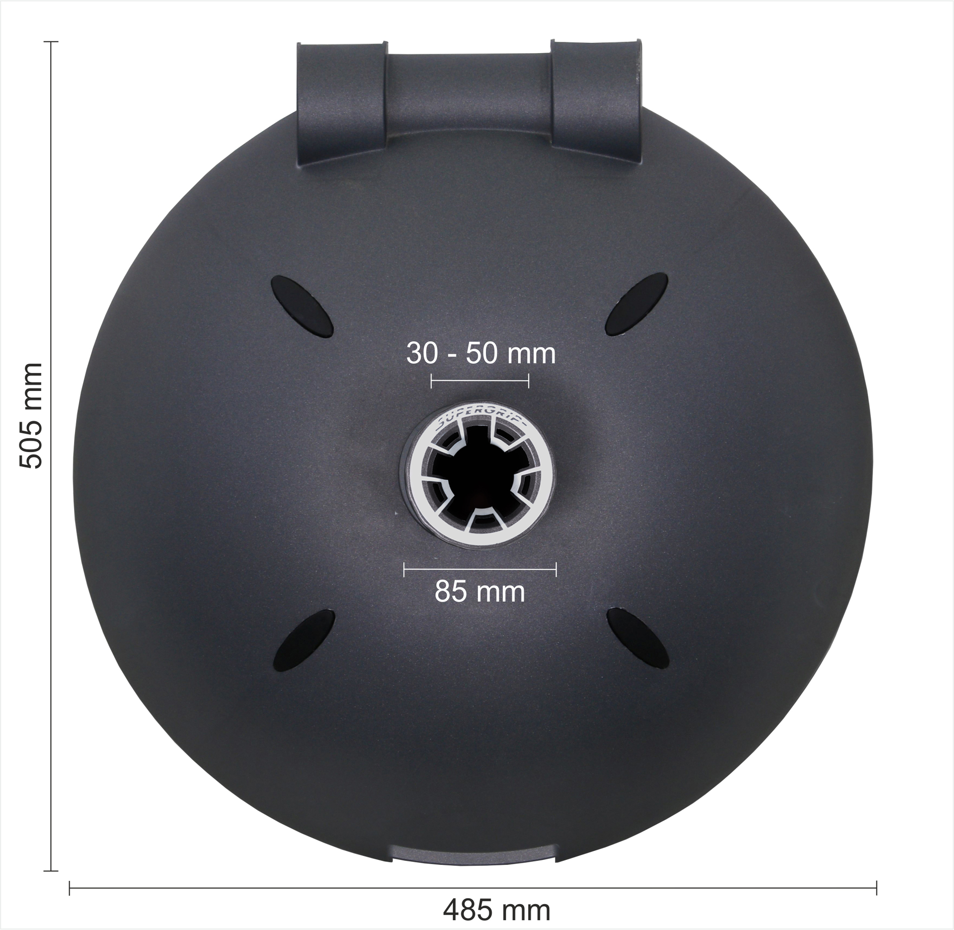 Betonständer ca. 40kg, halbrund, anthrazit bei leitermann.de günstig kaufen Betonständer ca. 40kg, halbrund, anthrazit