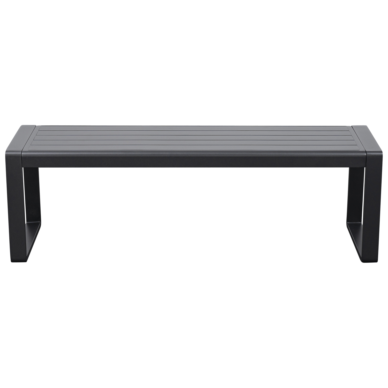 Hockerbank mit Kufengestell 138cm, Aluminium anthrazit