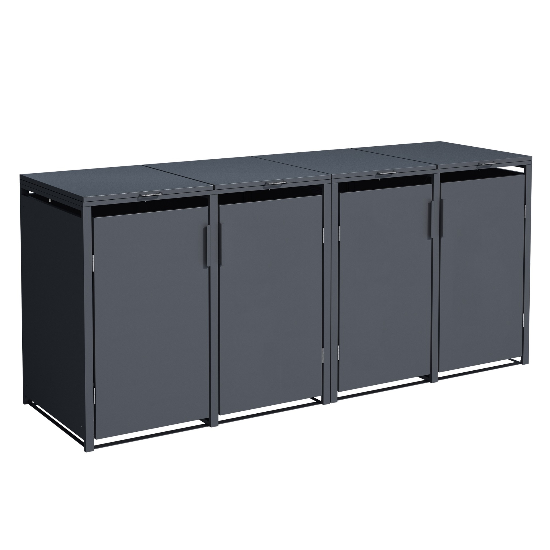 Mülltonnenbox, Stahl anthrazit