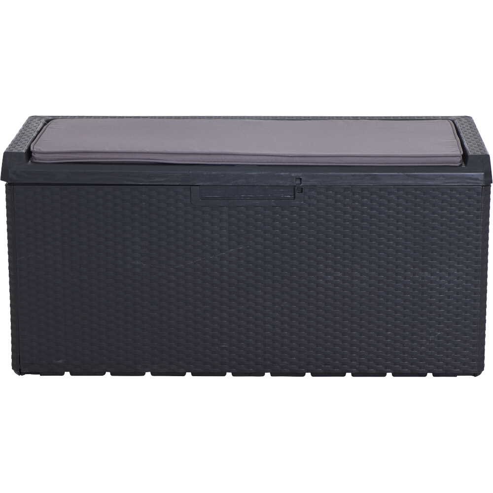 Kissenbox Portofino, Rattan, anthrazit