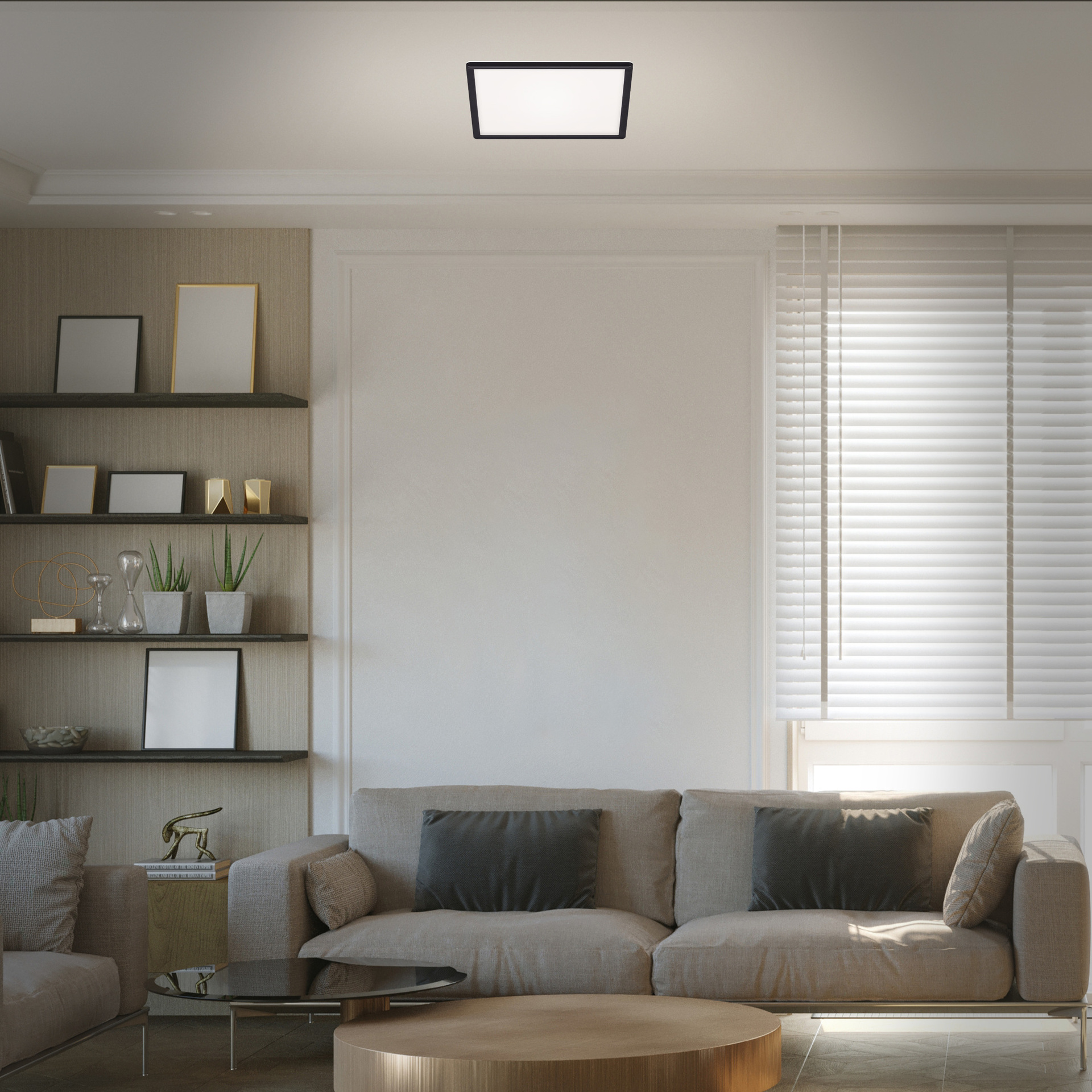 SLIM Ultraflaches LED Panel mit LED Backlight, schwarz