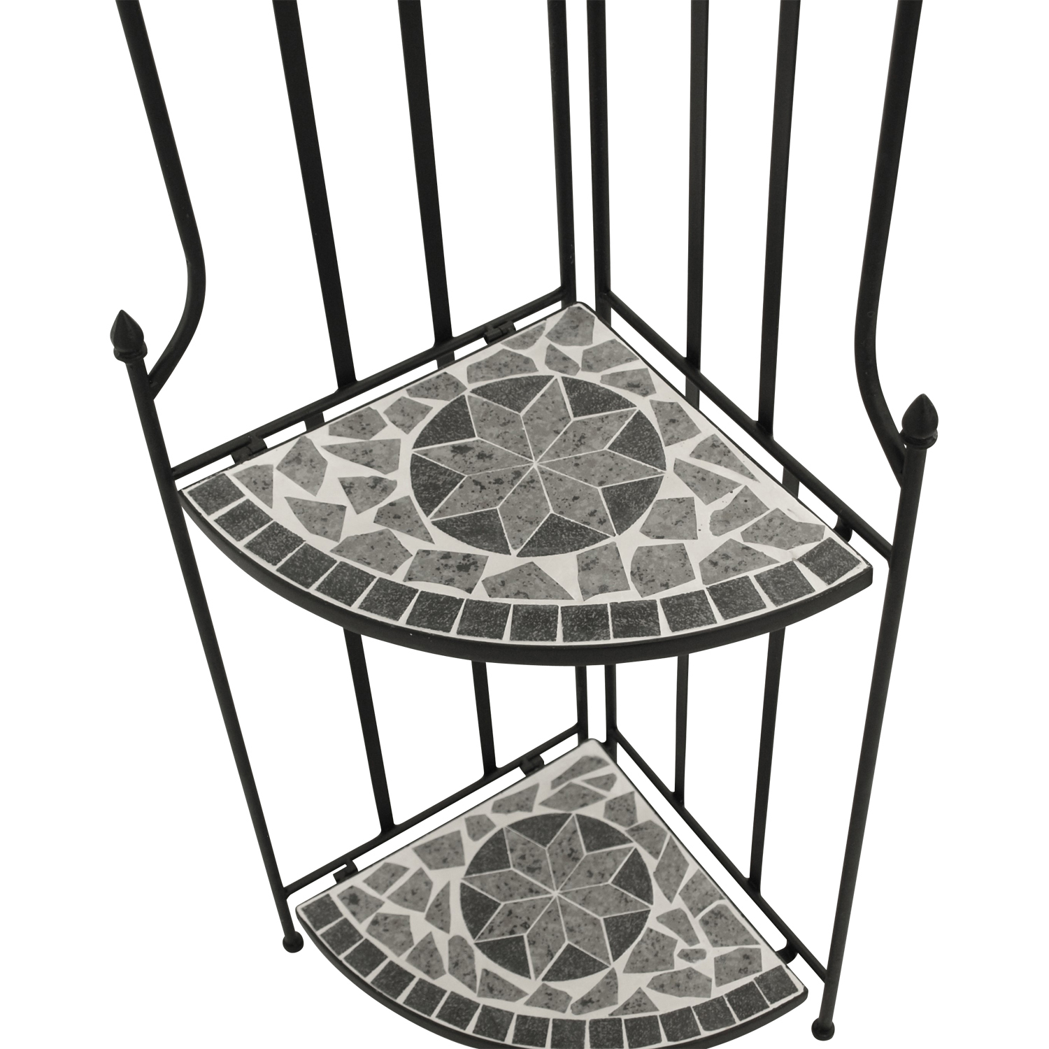 Gartenregal Stahl/Mosaik, grau bei leitermann.de günstig kaufen Gartenregal Stahl/Mosaik, grau