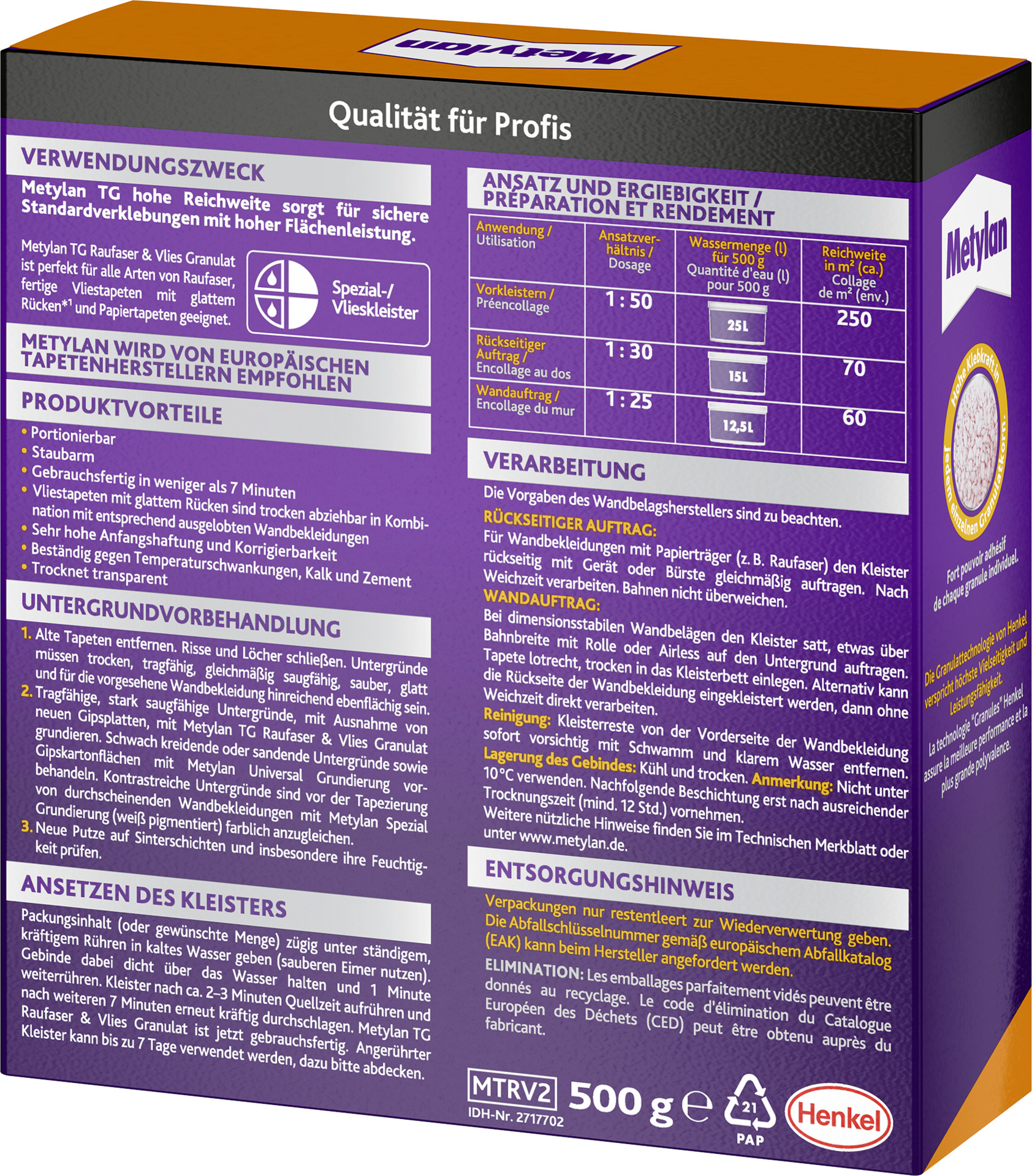 TG Raufaser & Vlies Granulat bei leitermann.de günstig kaufen TG Raufaser & Vlies Granulat